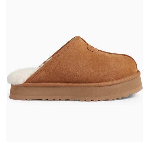 NIB UGG DISCOQUETTE SLIDE SLIPPER CHESTNUT SIZE 9 - Picture 3 of 10